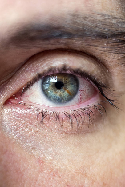 Macro blauwe en groene ogen - Foto, afbeelding
