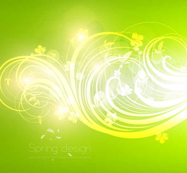 Vector green shiny background - Vector, imagen