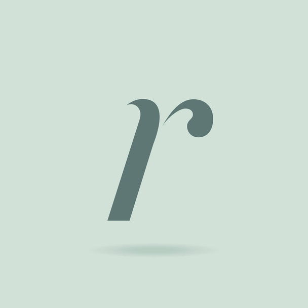R dőlt betűvel logó  - Vektor, kép