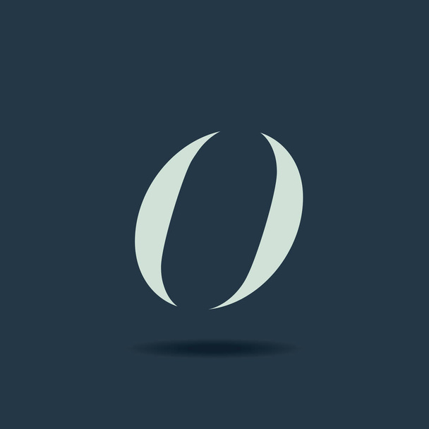 O Italic Letter Logo  - Vector, Image
