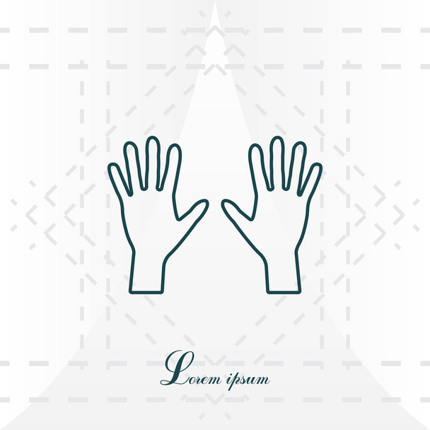 Ikone menschlicher Hände - Vektor, Bild