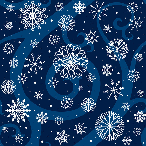 winter nacht naadloze patroon - Vector, afbeelding