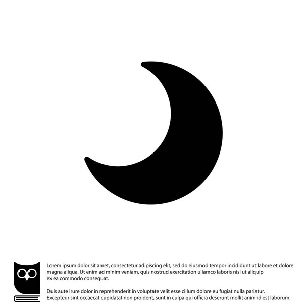 Moon web icon - Vector, Image