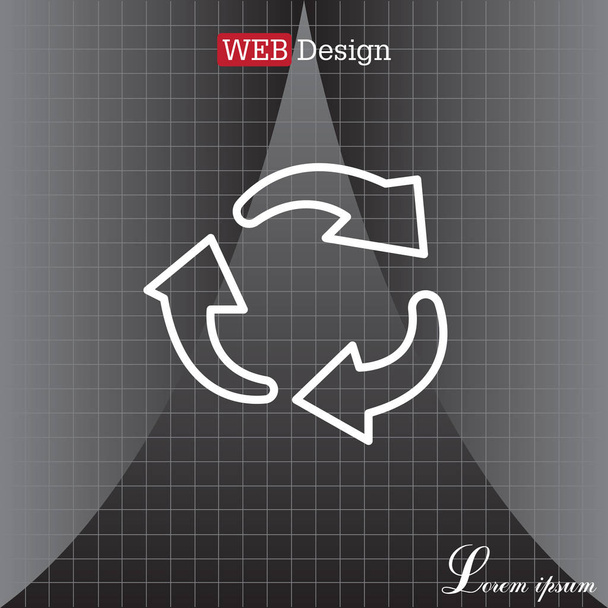 cercle flèches icône web
 - Vecteur, image