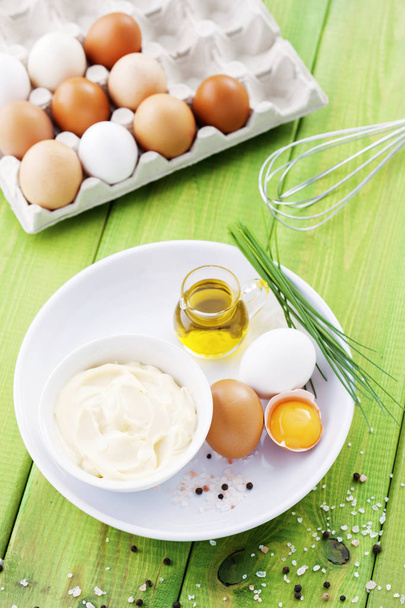 ingredientes para preparar mayonesa
 - Foto, Imagen