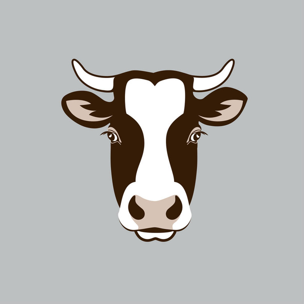 cow head farm - Vector, Image