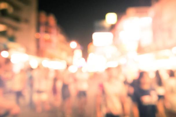 Blurred image of busy night life in the city. - Photo, Image