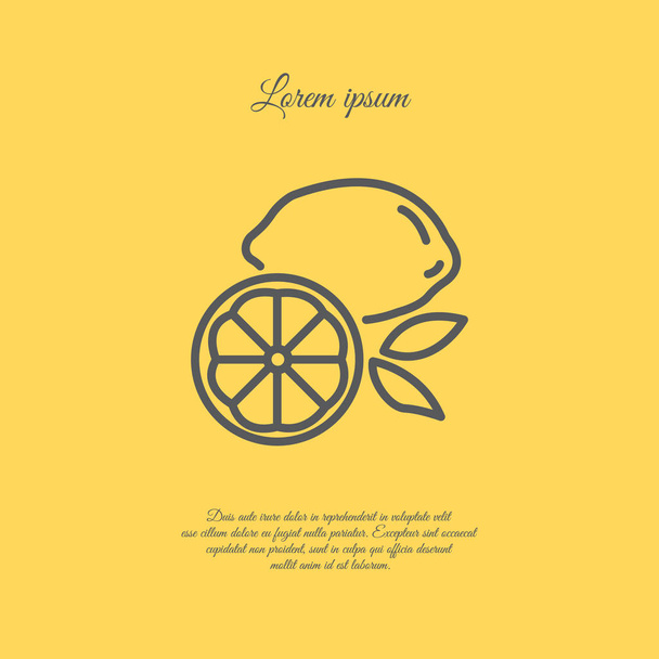 Zitrone flach Symbol - Vektor, Bild