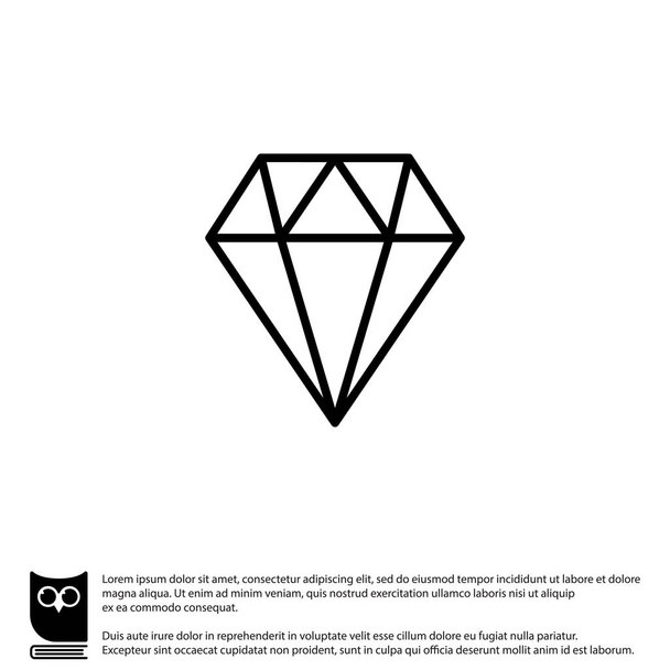ダイヤモンドの宝石のアイコン - ベクター画像
