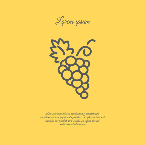Grapes, bunches of grapes icon - Vector, Image