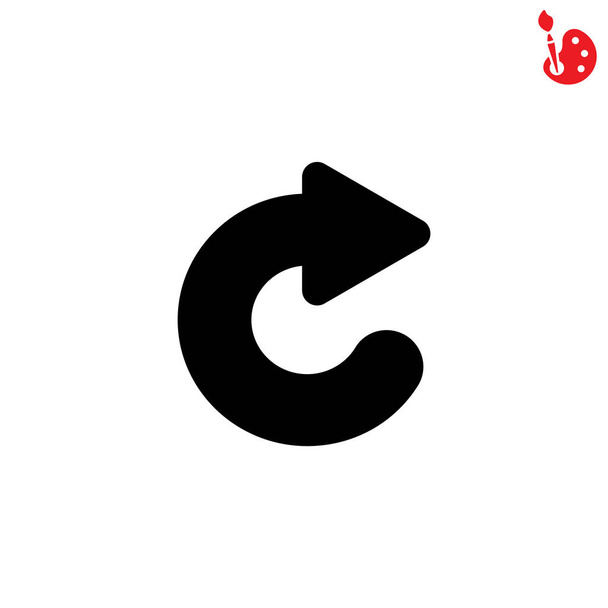 Flecha circular icono web
 - Vector, Imagen