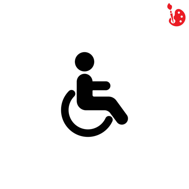Disabled person icon - Vector, Image