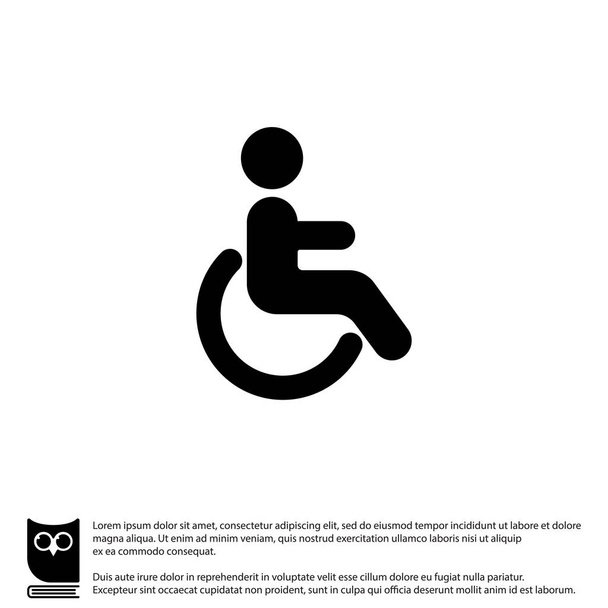Engelli kişi simgesi - Vektör, Görsel