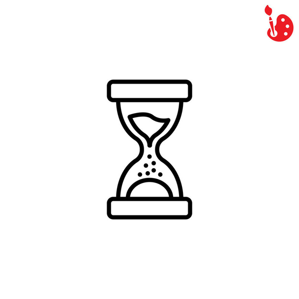 Reloj de arena icono plano
 - Vector, Imagen