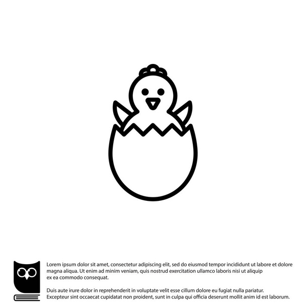 Icono de pollo de Pascua
 - Vector, imagen