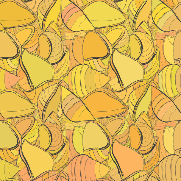 Vector hand drawn seamless pasta pattern. - Vektör, Görsel