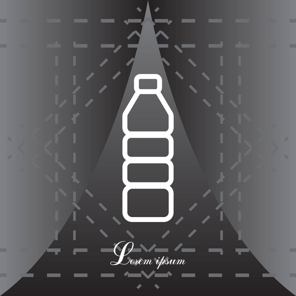 Pictogram van de lijn van de plastic fles  - Vector, afbeelding