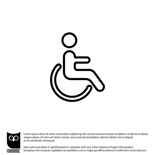 Ícone de pessoa com deficiência
 - Vetor, Imagem