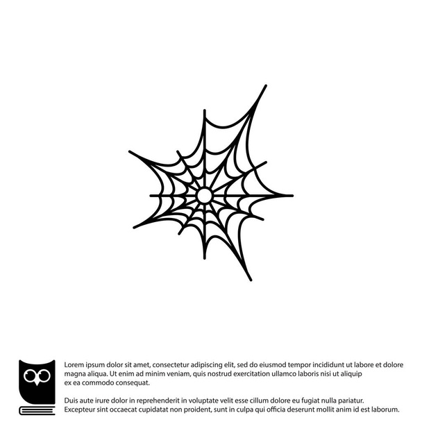 Spiderweb icono de Halloween
  - Vector, imagen