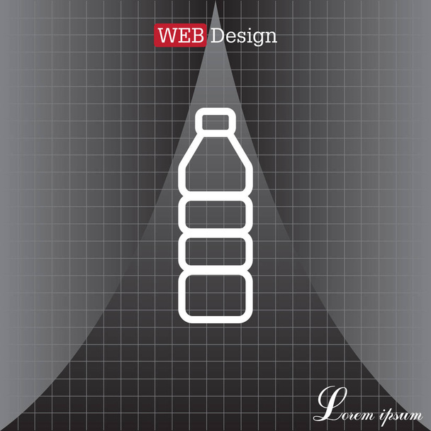 Ícone de linha de garrafa de plástico
  - Vetor, Imagem