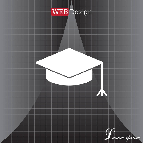Chapeau de graduation icône chapeau
 - Vecteur, image