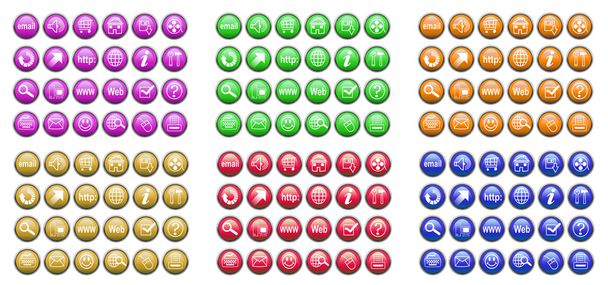 Collection of buttons for Internet - Photo, image
