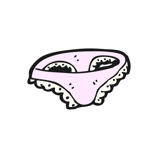 Frilly knickers cartoon - Vector, afbeelding