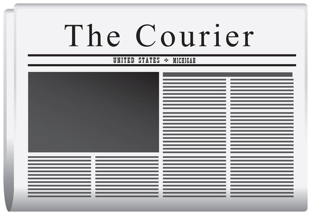 Krant Courier Michigan - Vector, afbeelding