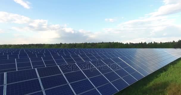 solar plant in the field - Filmagem, Vídeo