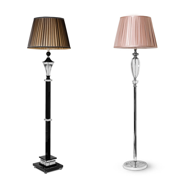 pantalla de la lámpara, lámpara de mesa fondo blanco
 - Foto, Imagen