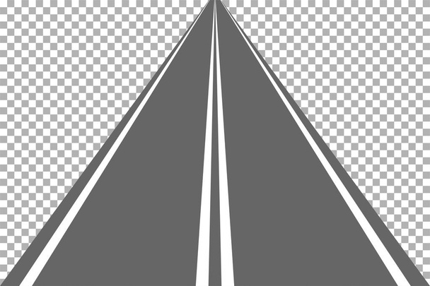 Road, street with asphalt. Highway. Way for transport. Isolated.Speedway.Vector illustration. - Vector, Image