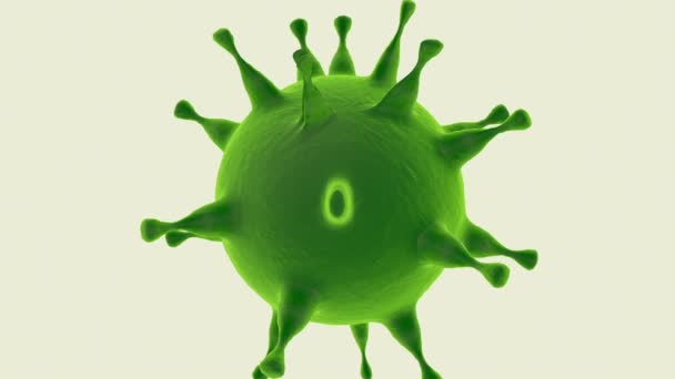 Virus in green on white - Footage, Video