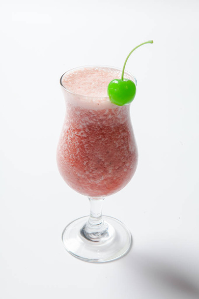 mixed berries with yogurt smoothies on white background - Photo, Image