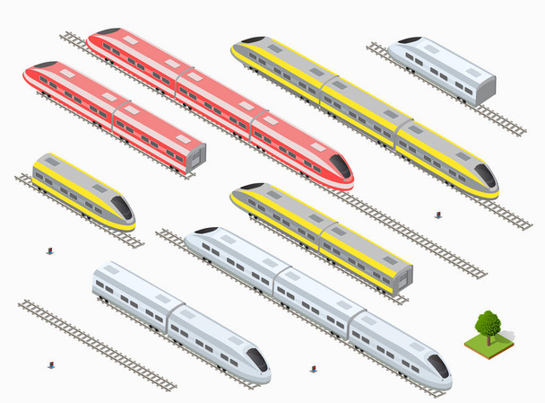 Швидкий сучасний швидкісний поїзд
 - Вектор, зображення