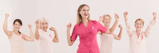 Women against breast cancer - Fotoğraf, Görsel