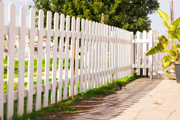 Beyaz çit perspektif - Fotoğraf, Görsel