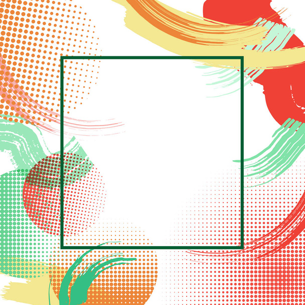 Рамка с векторными цветовыми узорами, современные элементы графического дизайна
, - Вектор,изображение