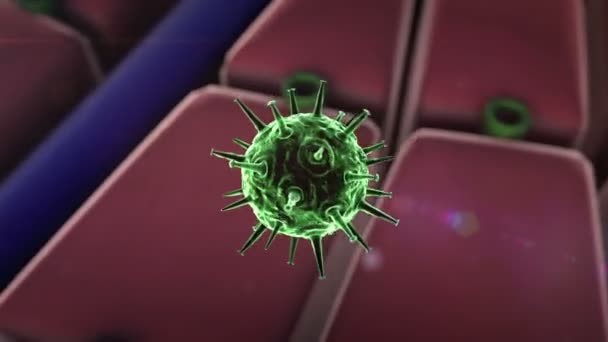 Coronavirus greift die Zellen an - Filmmaterial, Video