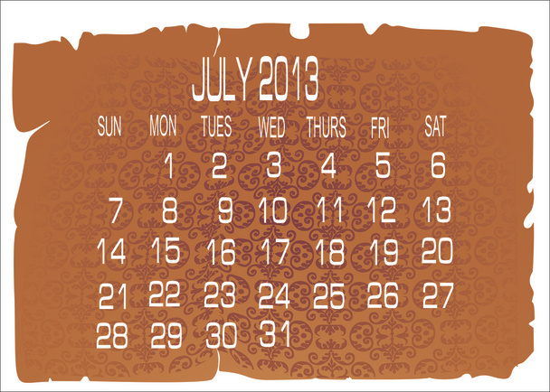 Calendario vettoriale luglio 2013
 - Vettoriali, immagini