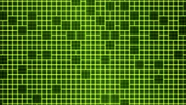 Tiled Wireframe Background Animation - Loop Green - Footage, Video