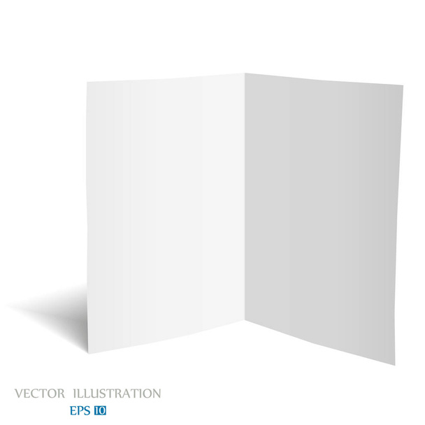abstrakter weißer Vektorhintergrund mit Wellenpapierschichten - Foto, Bild