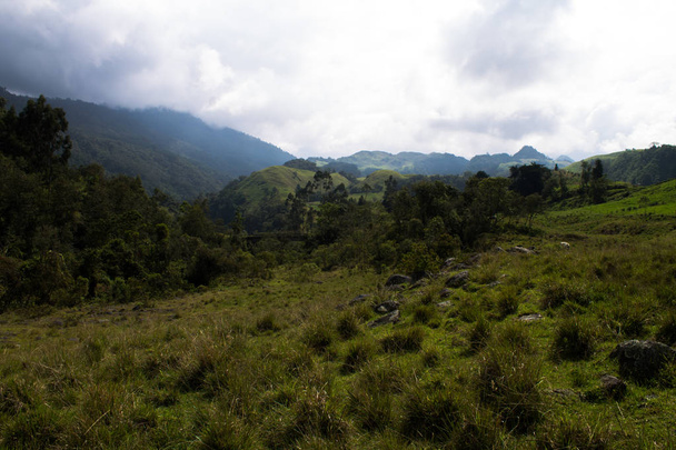 Berge auf dem Weg nach Santa Isabel, Kolumbien. - Foto, Bild