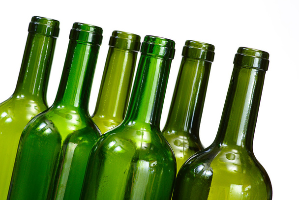 Wine bottles isolated over white - Foto, afbeelding