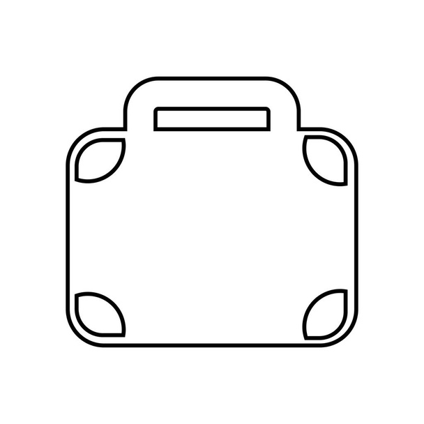 βαλίτσα ταξιδίου απομονωμένες εικονίδιο - Διάνυσμα, εικόνα