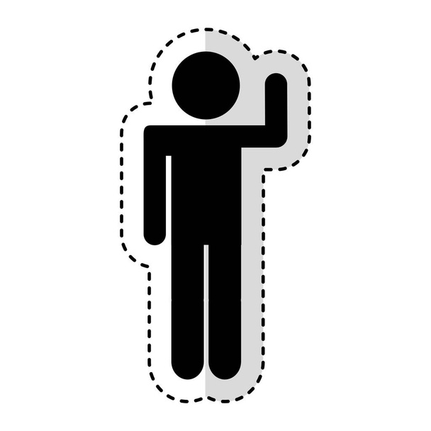 figura humana silueta icono
 - Vector, imagen