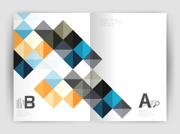 Minimalistische vierkante brochure of folder business sjabloon - Vector, afbeelding