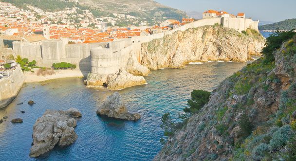 Amazing Dubrovnik Defensive Wall Built on Cliff - Photo, Image