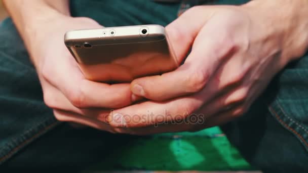 Hand with phone closeup - Footage, Video