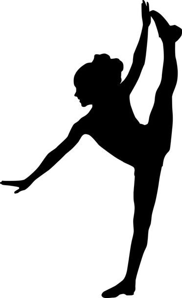dansende silhouet kind - Vector, afbeelding