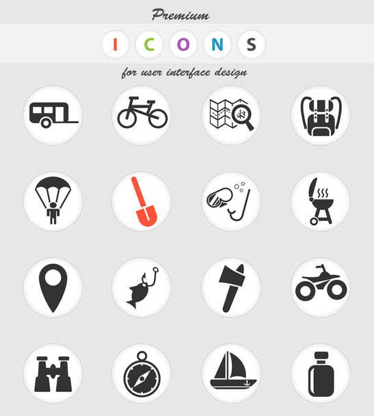 active recreation icon set - Vector, Image